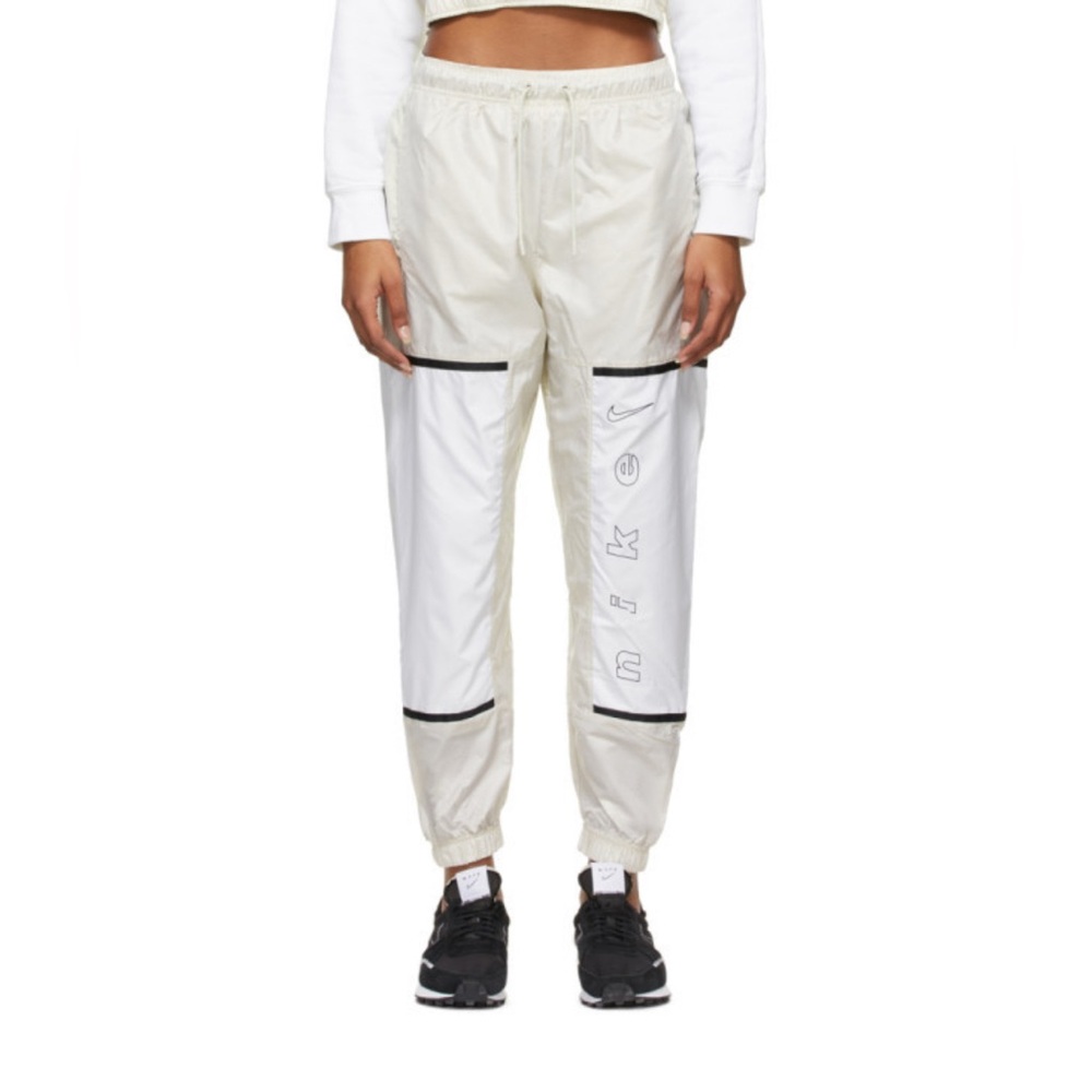 Nike Beige Sportswear Archive Remix Track Pants Medium - Picture 2 of 9